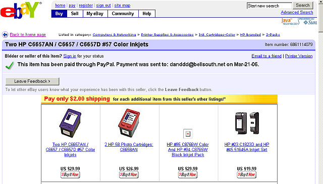Bad cartridges sold by Diamondink